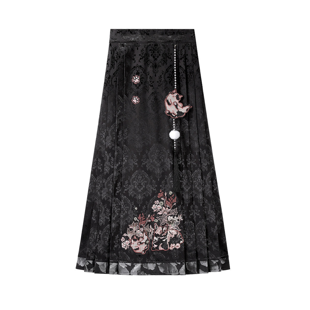 Chinese Style Floral Embroidered Skirt Set YOU0321