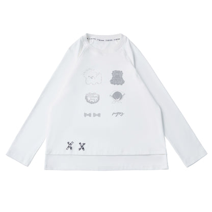 Puppy Patch Long Sleeve Top With Gingham Pants PIN0029