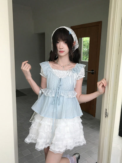 Tiered Lace Ballet Mini Skirt LAL0195