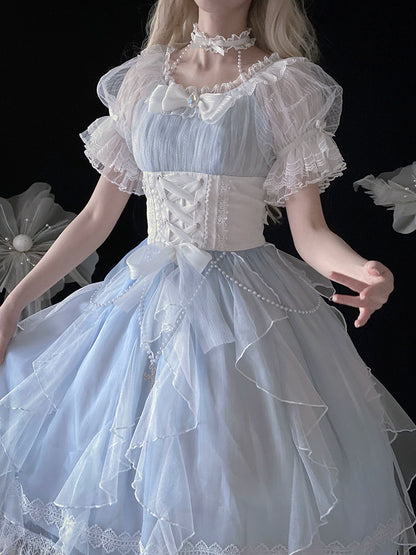 Wedding Style Light Blue Lolita Dress YOU0033