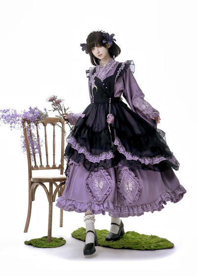 Orchid Chinese-Style Lolita Purple Dress YOU0181