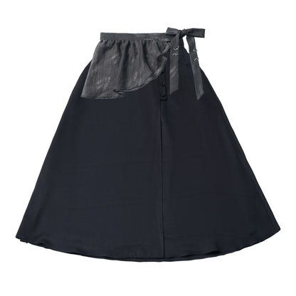 Chinese Style Asymmetric Button Tassel Coat PIN0057