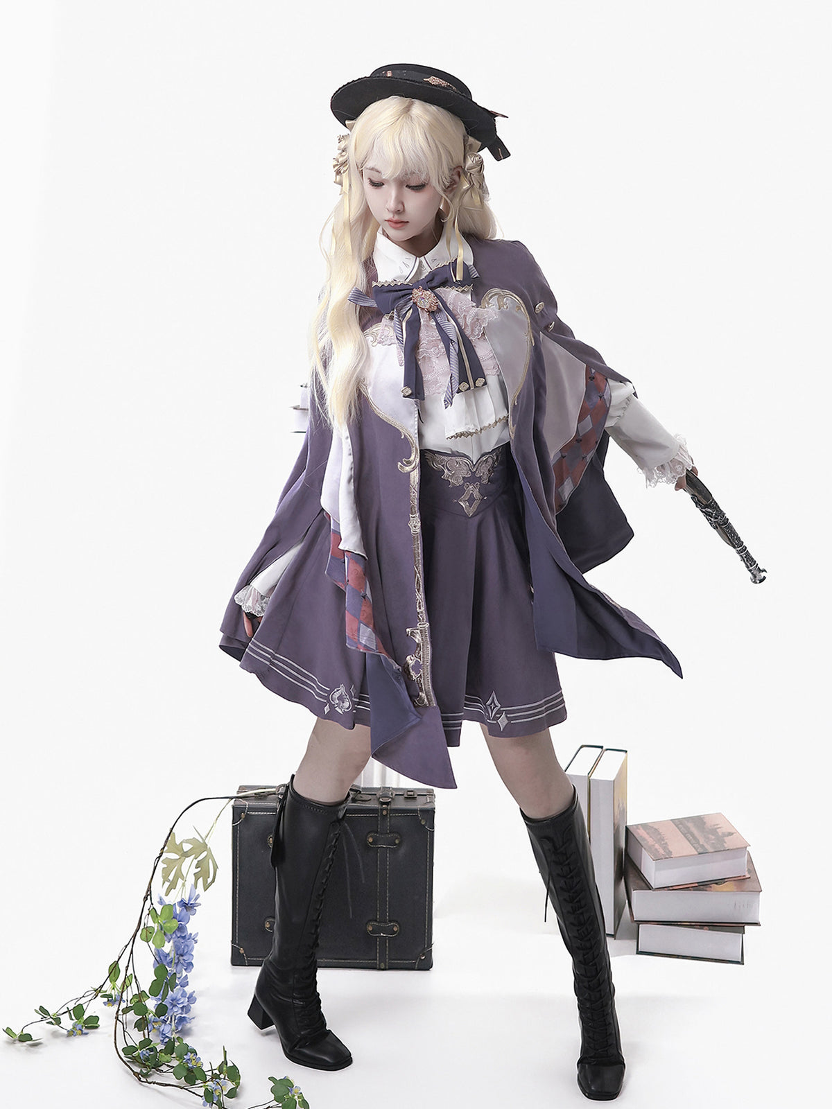 Carnival Lolita Cape Blouse And Skirt Set YOU0255