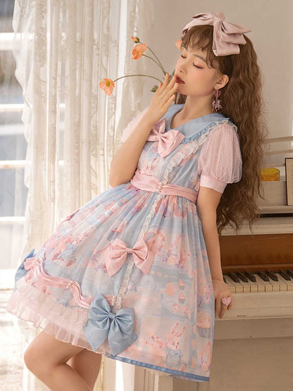 Sakura Candy Short Sleeve Sweet Doll Girl Dress YOU0133