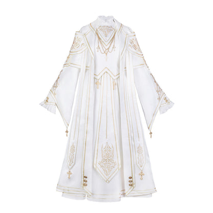 Gothic Holy Goddess Dress With Cape Coat YOU0312