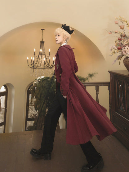 Gothic Vampire Prince Long Coat Shirt Set YOU0254