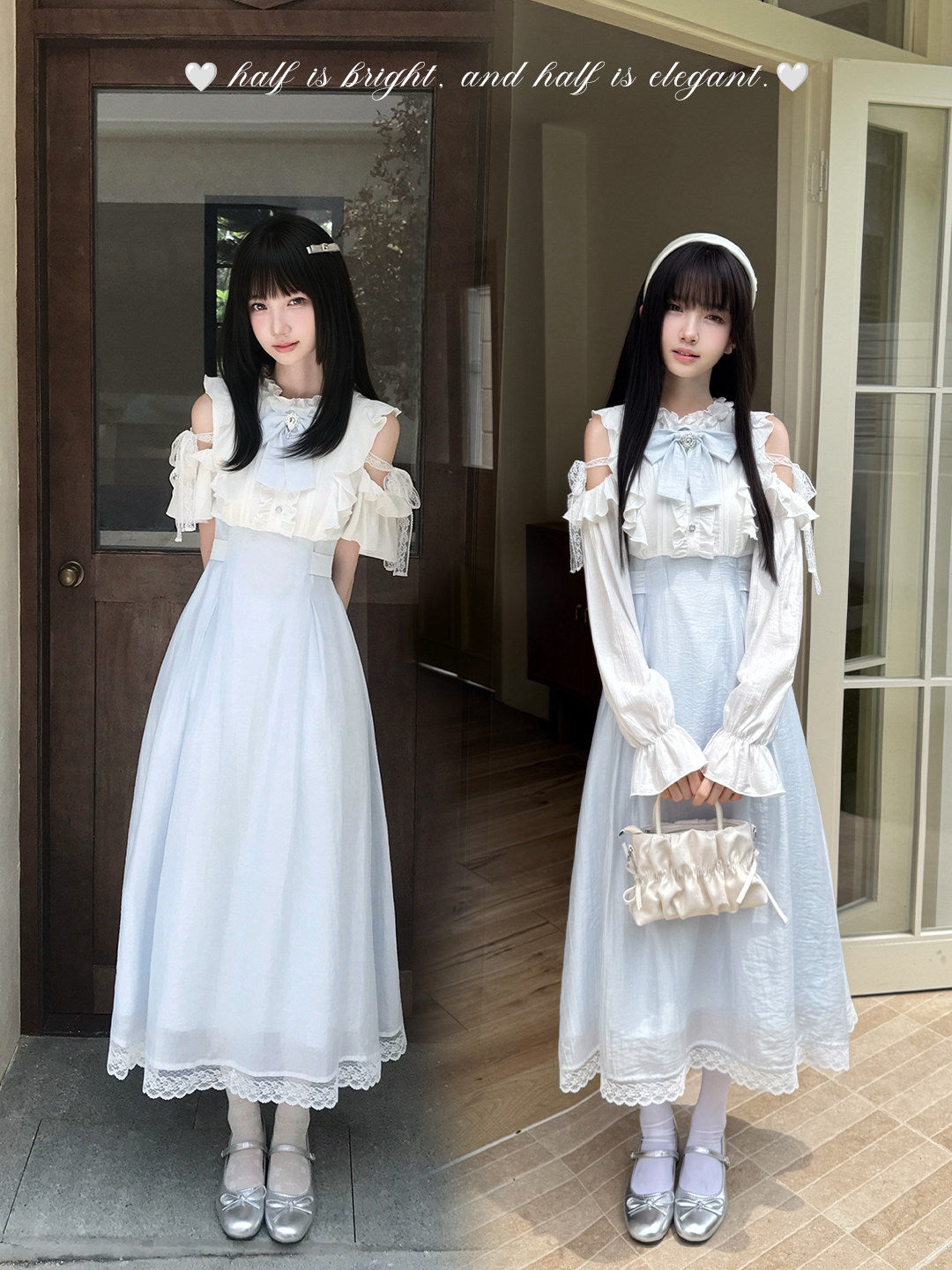 Off Shoulder Ruffle Lace Maxi Dress LAL0231