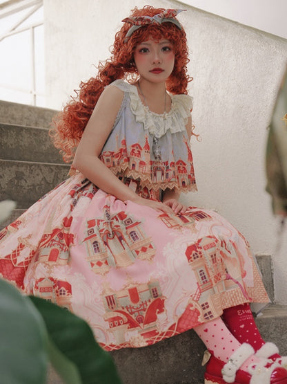 European Building print Lolita Dress URT0014