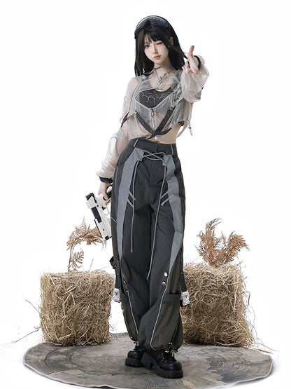 Futuristic Techwear Battle Suit Two-Piece Set YOU0234