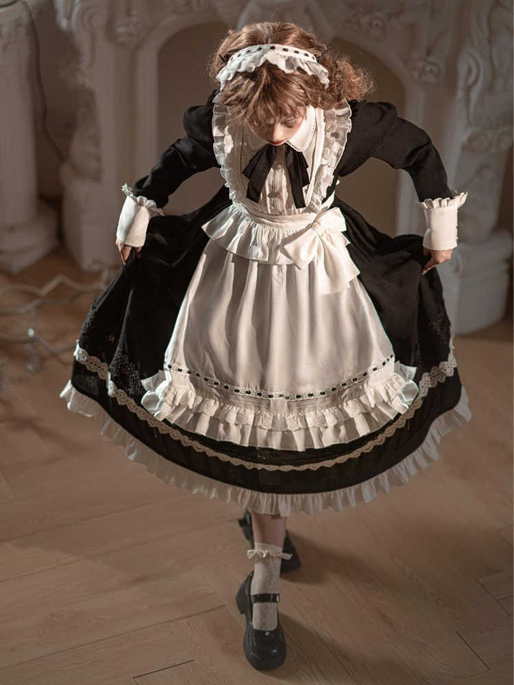 Detachable Apron Maid Dress YOU0132