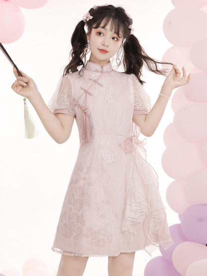 China Style Pink Ribbon Lolita Dress YOU0085