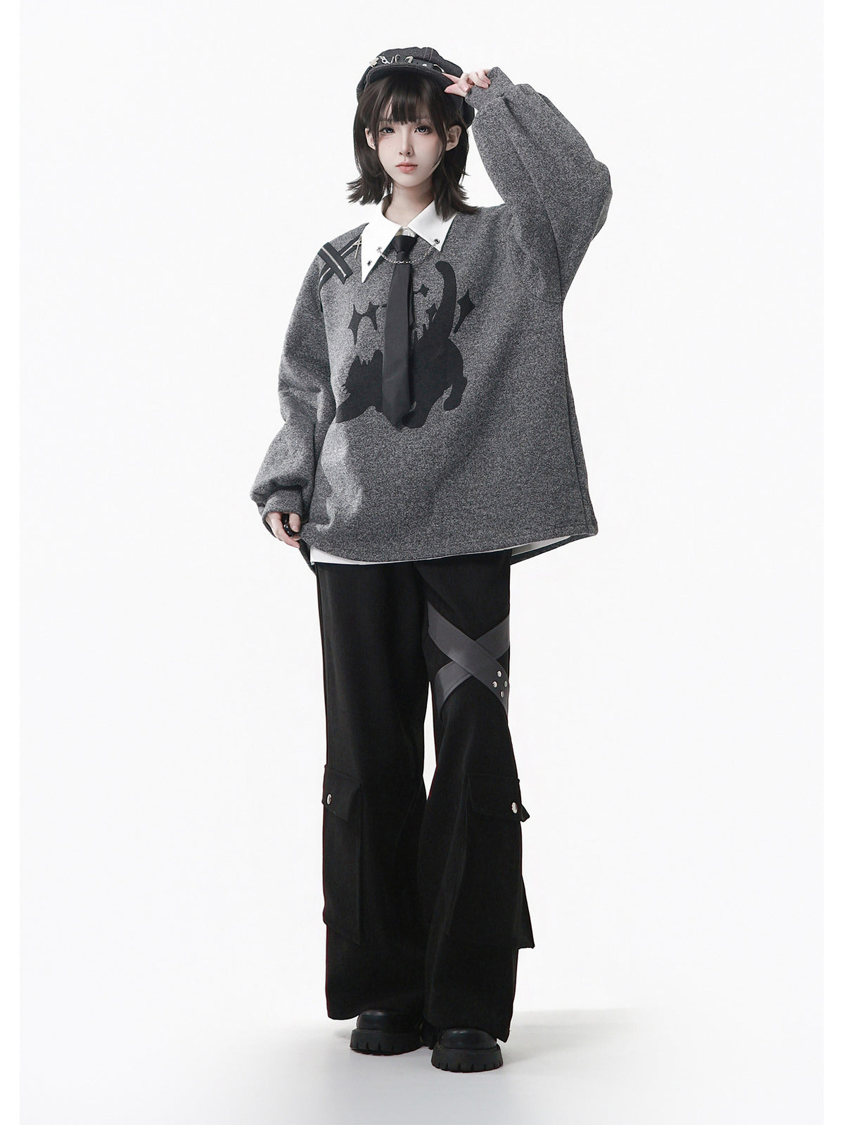 Graphic Knit Sweater And Separates 5-Piece Set PIN0037