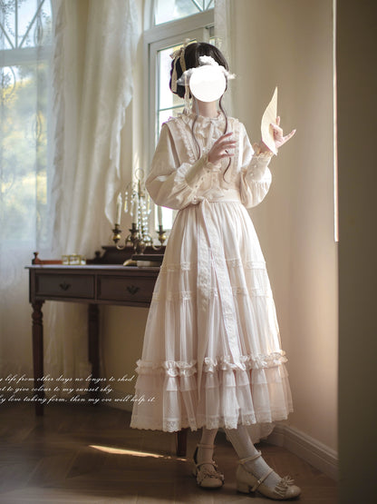 Sweet White Lolita Dress HUT0035