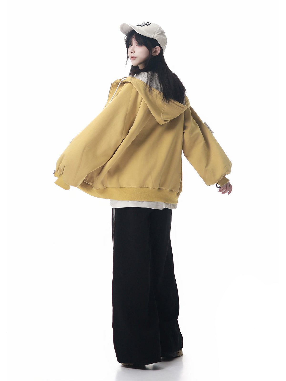 Oversized Zip Hoodie Sweatpants Set PIN0036