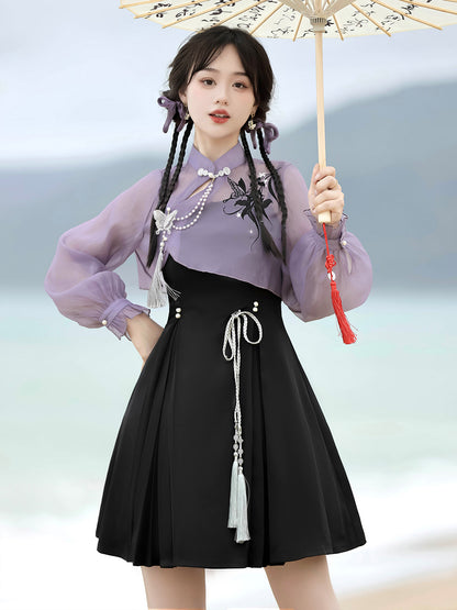 China Style Sweet Purple Two-Piece Set YOU0060