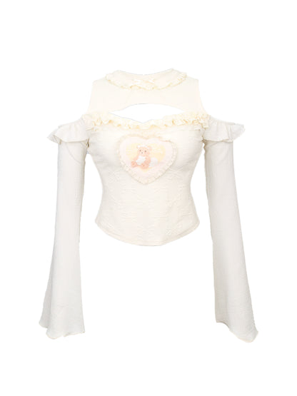 Sweet White Bear Tops & Suspender Cake Skirt SER0045