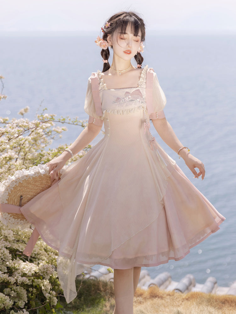 China Style Pink Lolita Princess Dress YOU0084