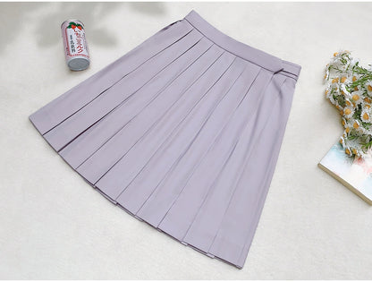 Light Purple Sailor Tops & Pleated Skirt HUT0087