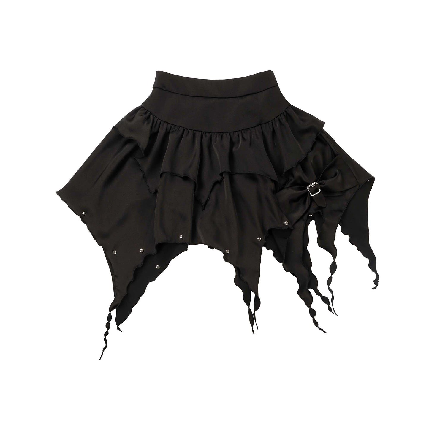 Butterfly Design Lace-up Tops and Irregular Skirt PIN0014