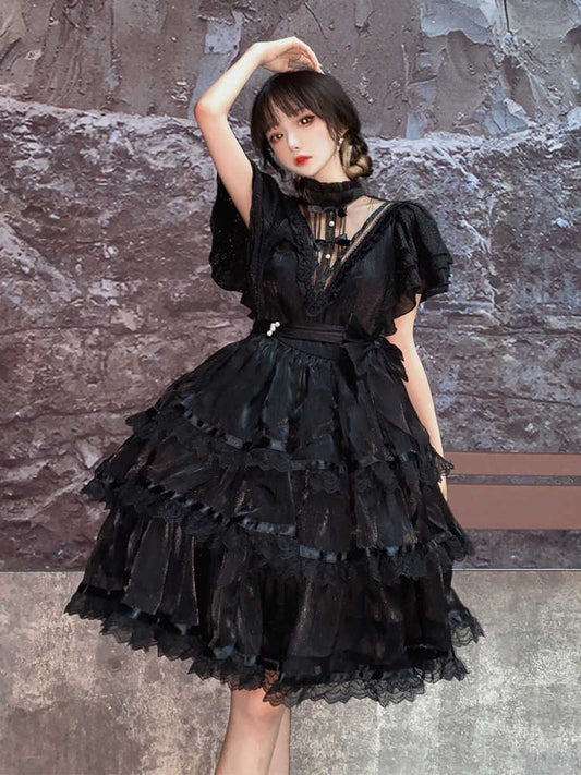 Castle Knight Lolita Dark Gothic Dress YOU0115