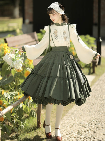 Sunflower Embroidery Lolita Dress YOU0010