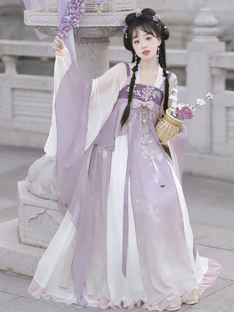 Light Purple Fairy Style China Dress YOU0058