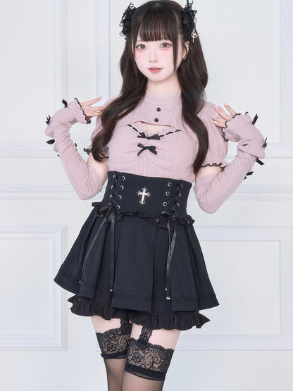 Gothic Cross Corset Lace-Up Top NOG0024