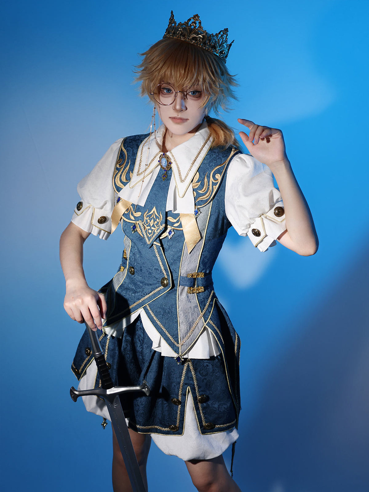 Medieval Prince Style Vest Shirt And Shorts Set YOU0311