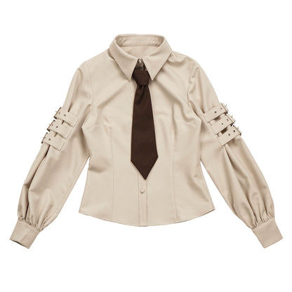 School Uniform Style Design Brown Two-piece Set PIN0003