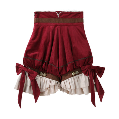 Red Velvet Prince Shirt And Shorts Set YOU0323