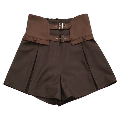 School Uniform Style Design Brown Two-piece Set PIN0003