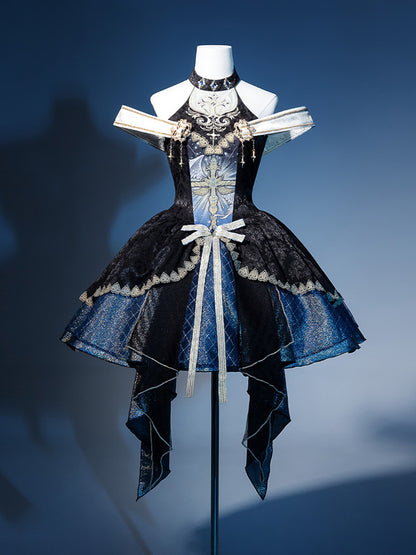 Dark Gothic Medieval Palace JSK Dress YOU0294