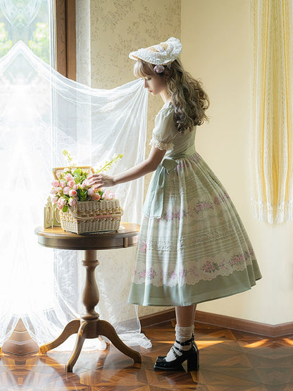 Flower Garden Green Lolita Princess Dress WIT0008