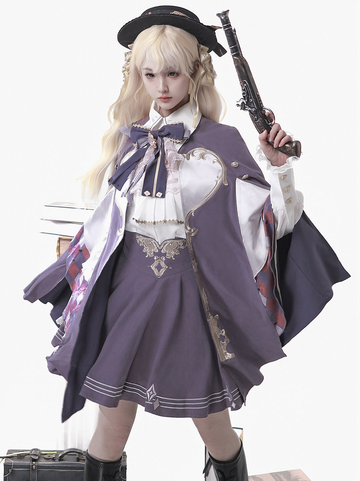 Carnival Lolita Cape Blouse And Skirt Set YOU0255