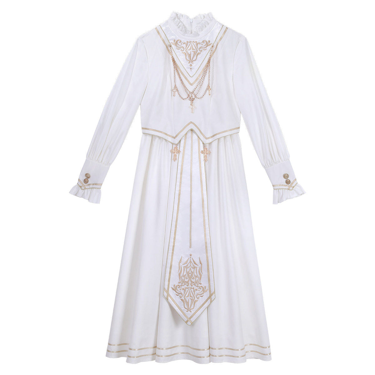 Gothic Holy Goddess Dress With Cape Coat YOU0312