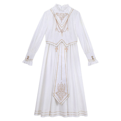 Gothic Holy Goddess Dress With Cape Coat YOU0312