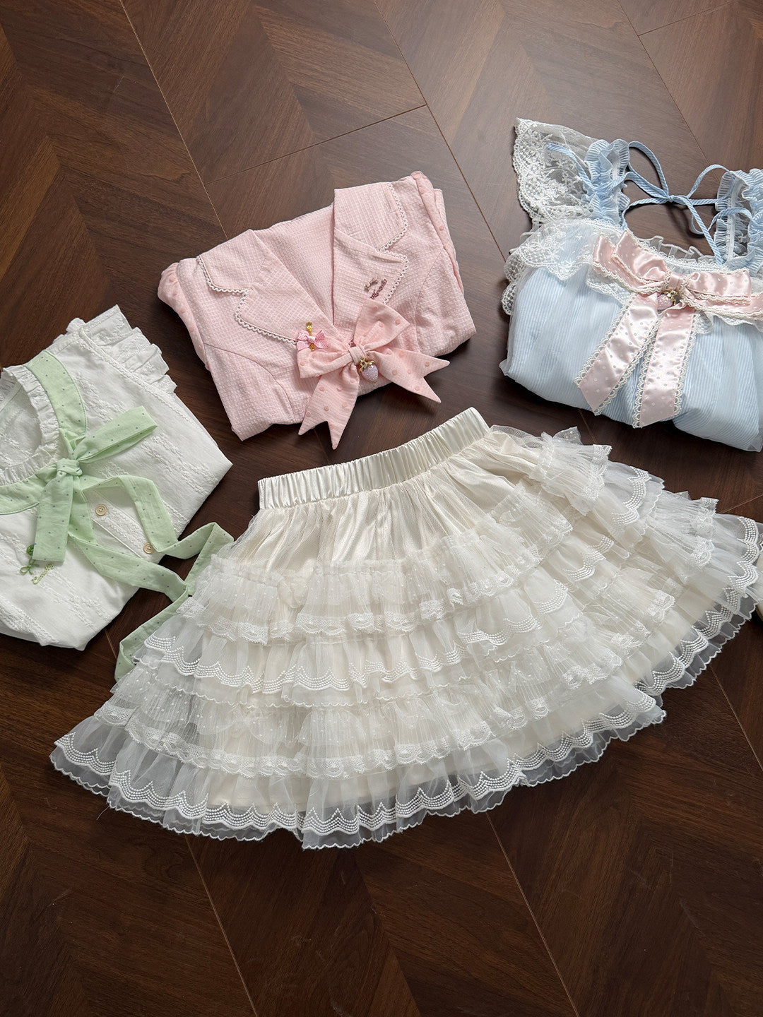 Tiered Lace Ballet Mini Skirt LAL0195