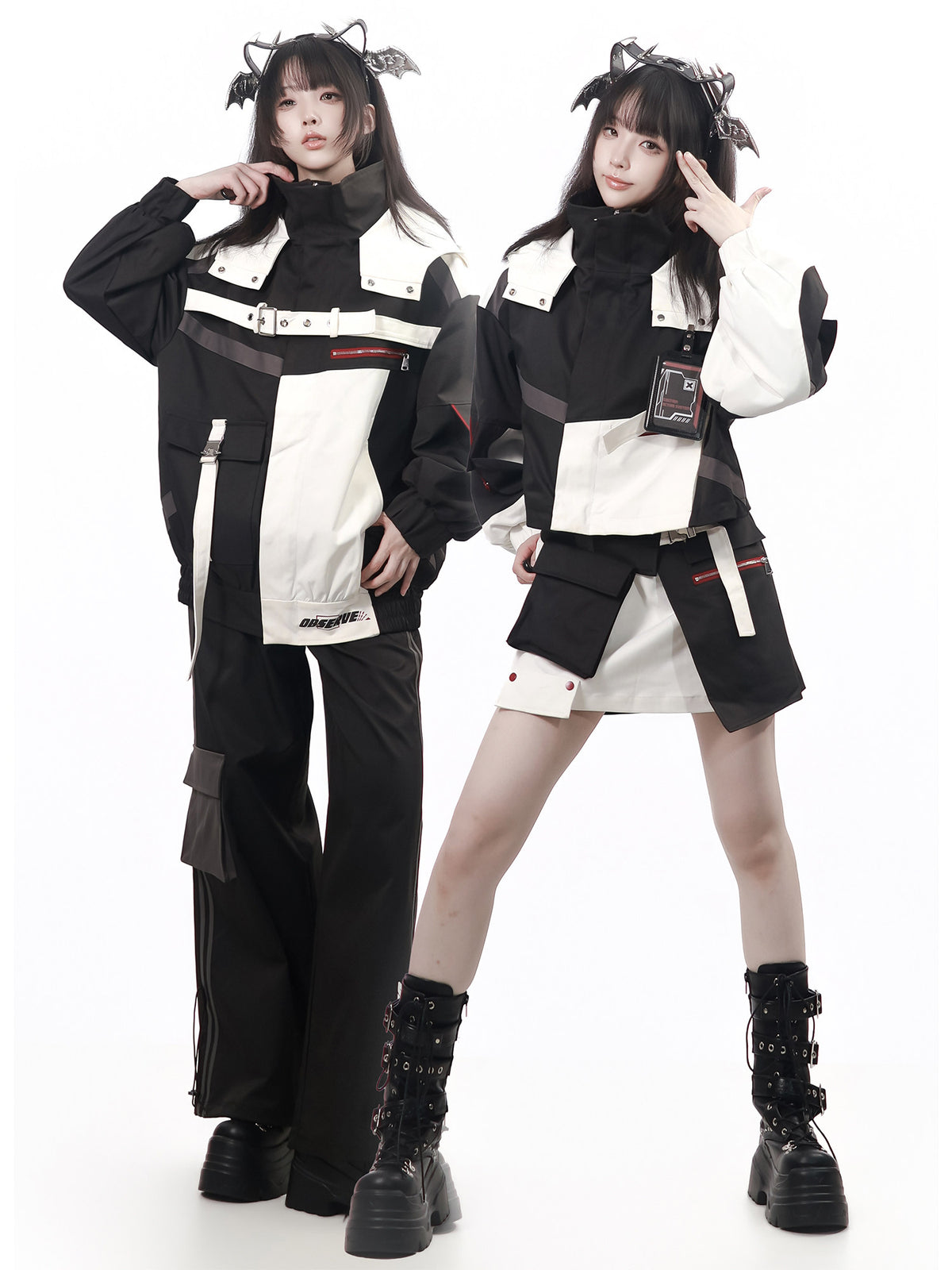 Color Block Functional Zip-Up Jacket PIN0058