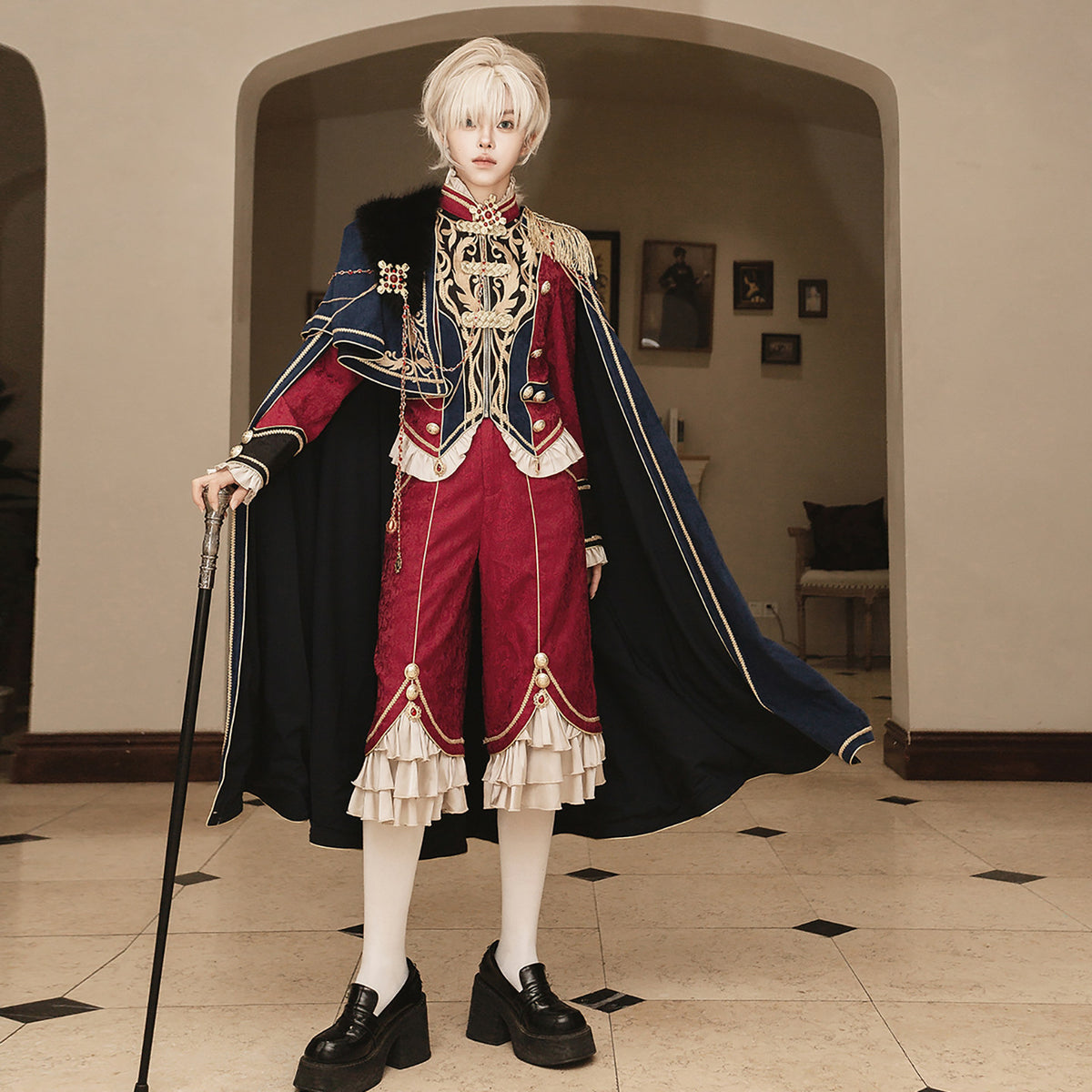 Royal Military Prince Cape Jacket And Trousers Set YOU0310