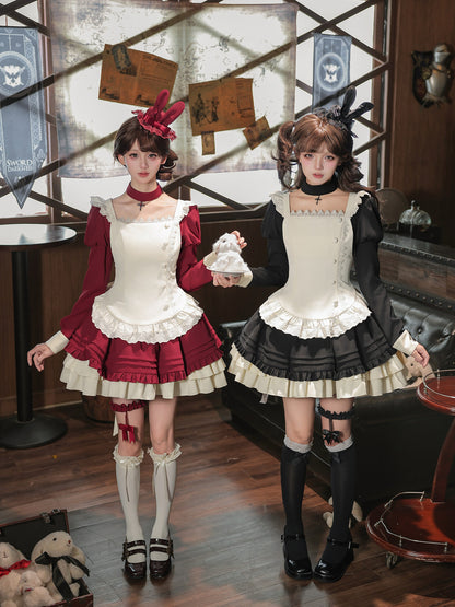 Gothic Cross Embroidered Pinafore Apron WIT0303
