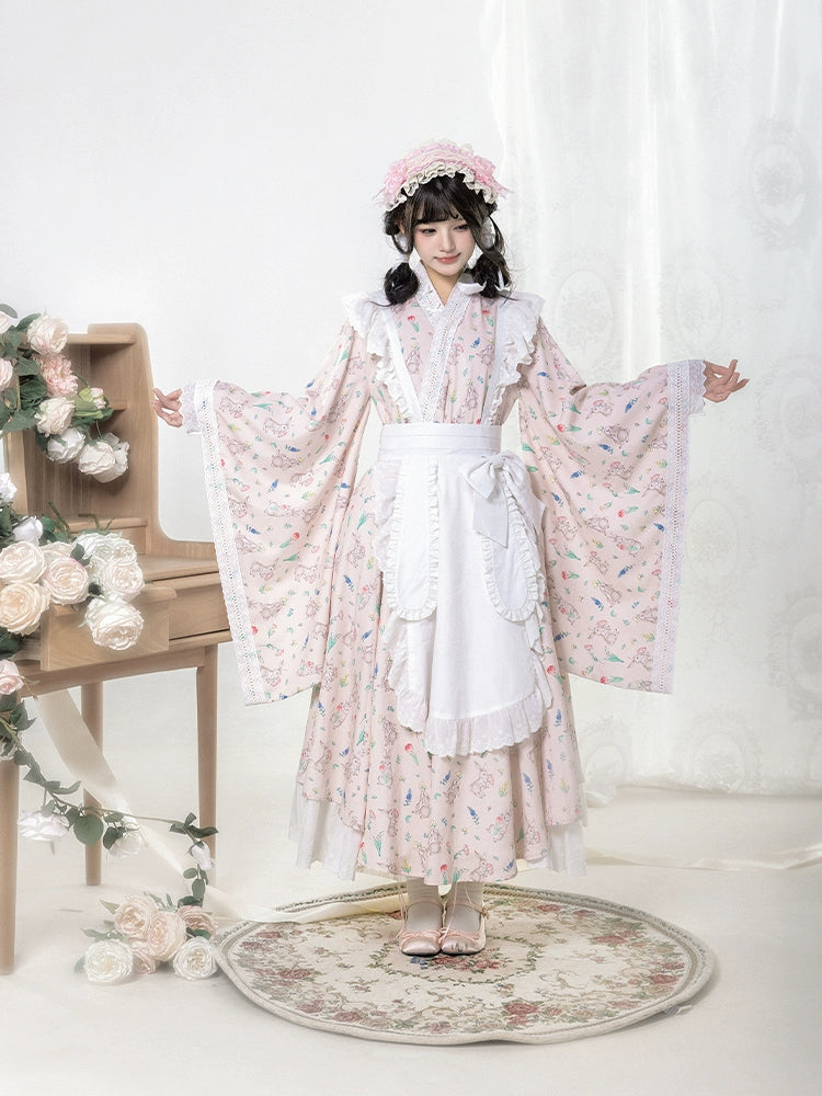 Japanese Maid Prince Skirt Apron Dress WIT0006