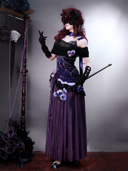 Dark Purple Velvet Mermaid Gown Dress YOU0247