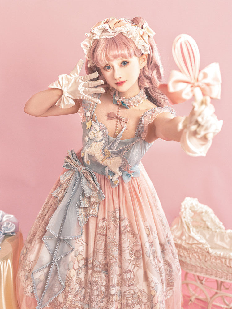 Sweet Pastel Lace Doll Jumper Dress YOU0299
