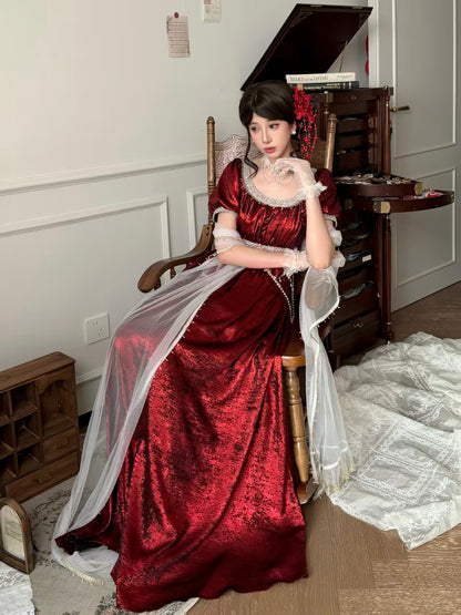 Vintage Beaded French Court Lolita Gown ONE0021