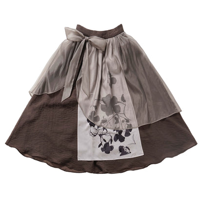 China Style Dark Suspender Skirt and Tops PIN0004