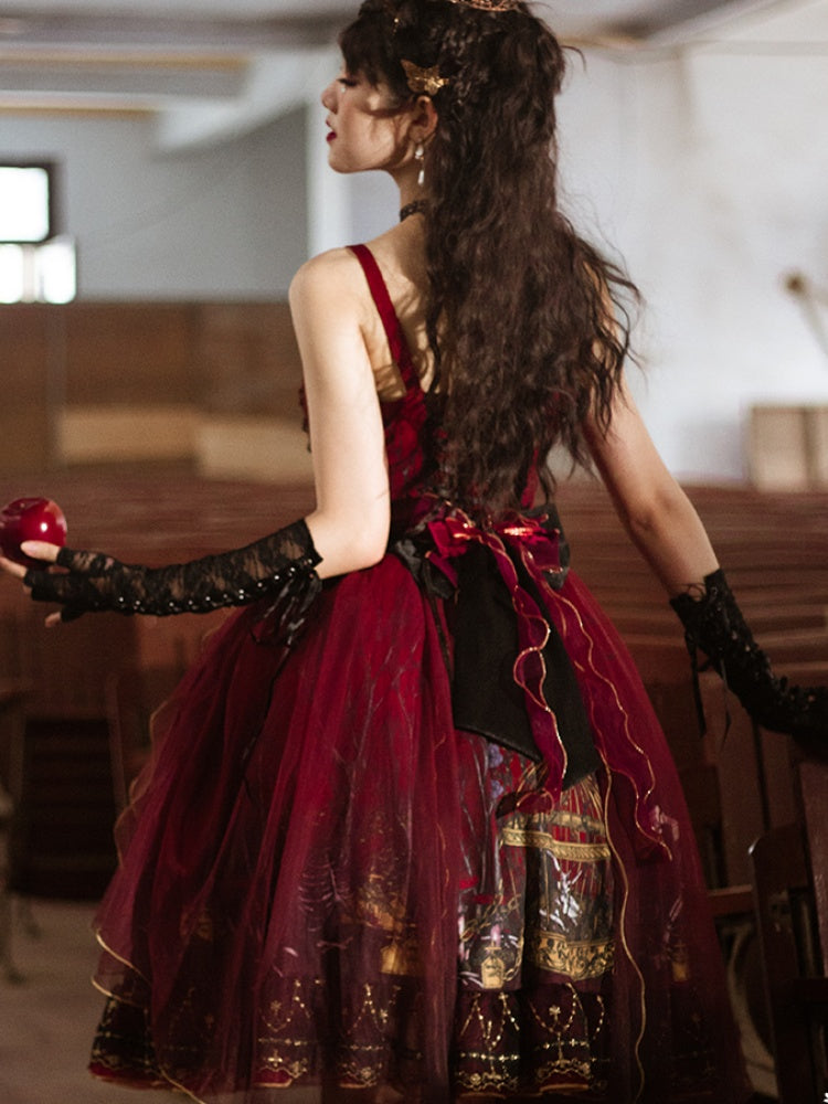 Witch Style Wine Red Dress CHE0010