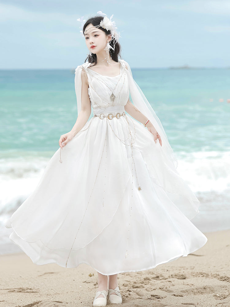 Wedding Style Elegant White Dress YOU0047