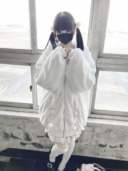 【予約商品】Ground Mine Girl Style White Ribbon Outer NEK0032