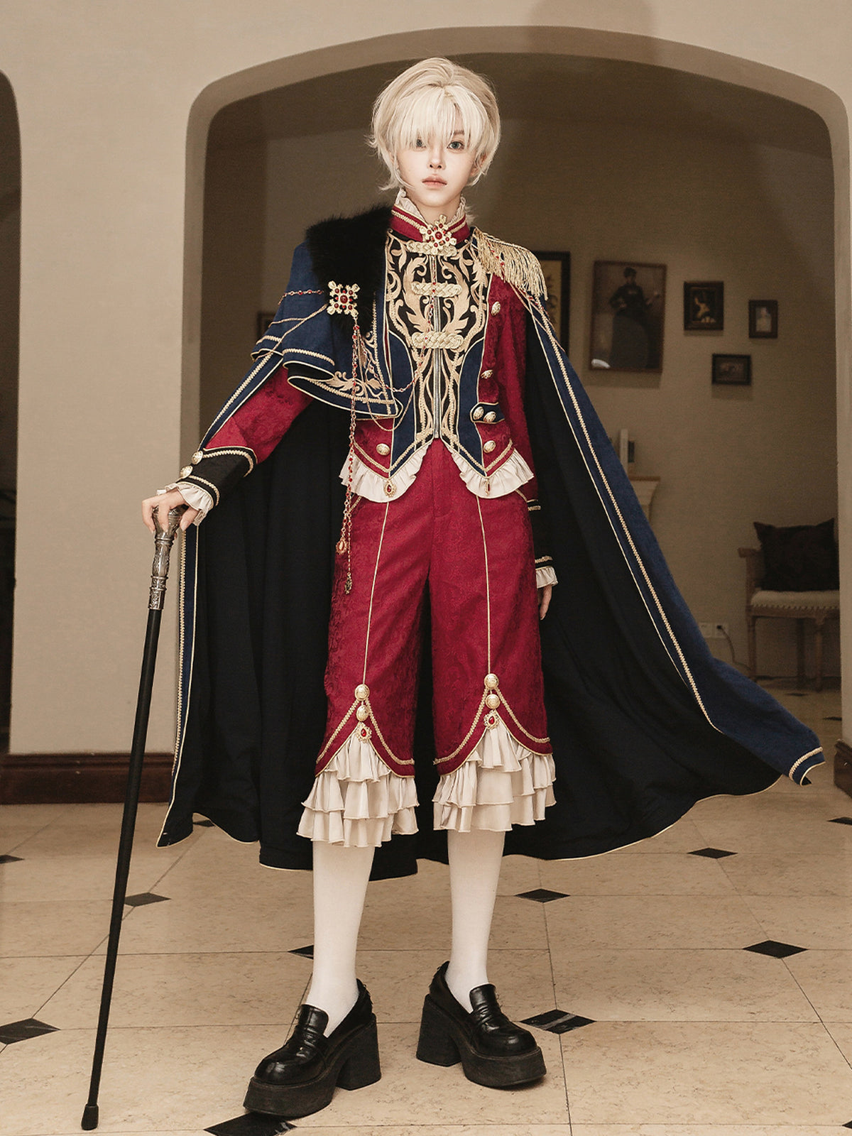 Royal Military Prince Cape Jacket And Trousers Set YOU0310