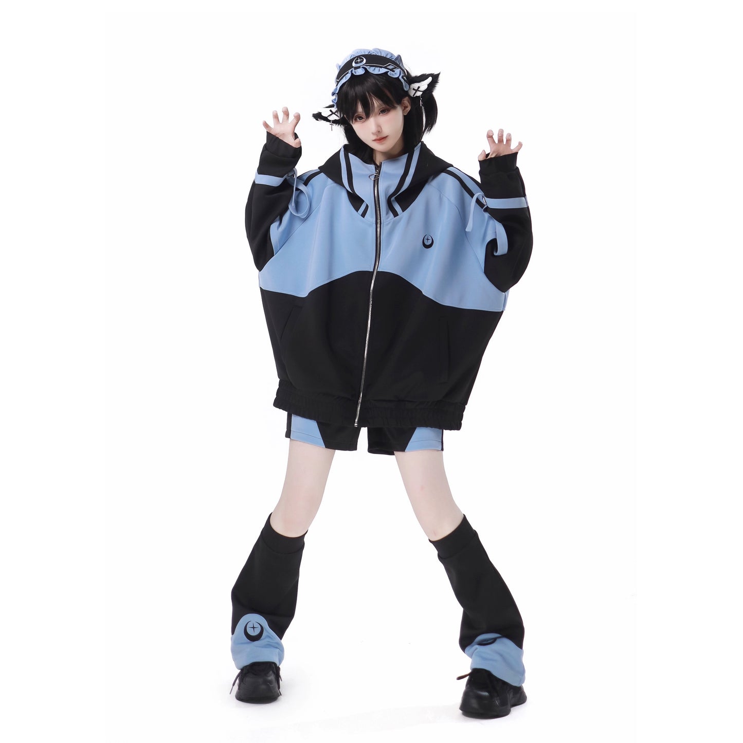 Subculture Jersey Blue & Black Two-Piece Set HOT0006